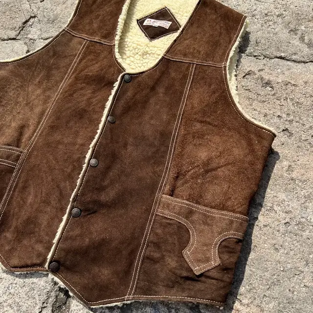 OLD VINTAGE ZAMHER SUEDE LEATATHER 가죽베스트