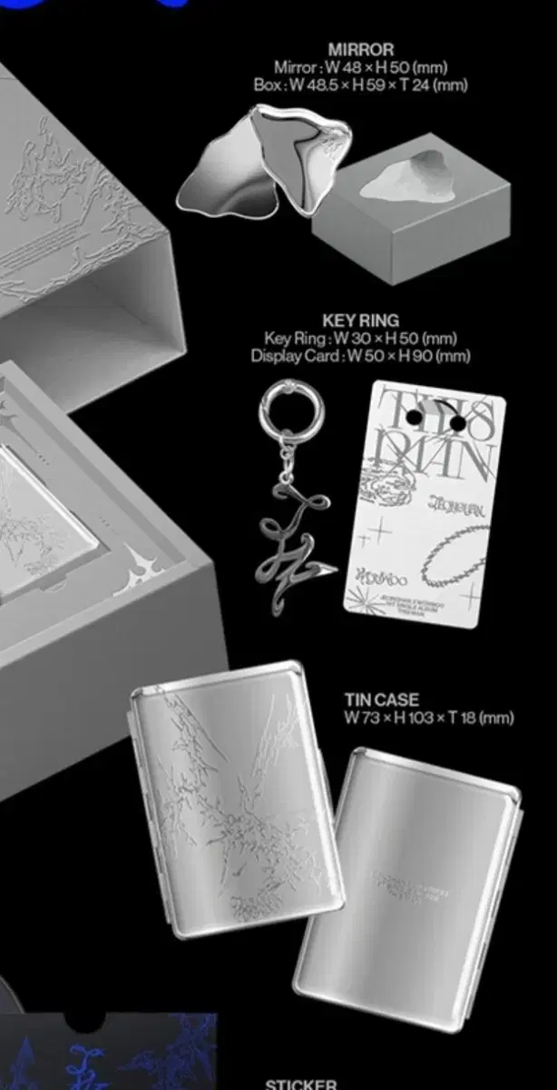 Source>> bulk seventeen jeonghan wonwoo wonwoo disman deluxe tin case, mirror, keyring