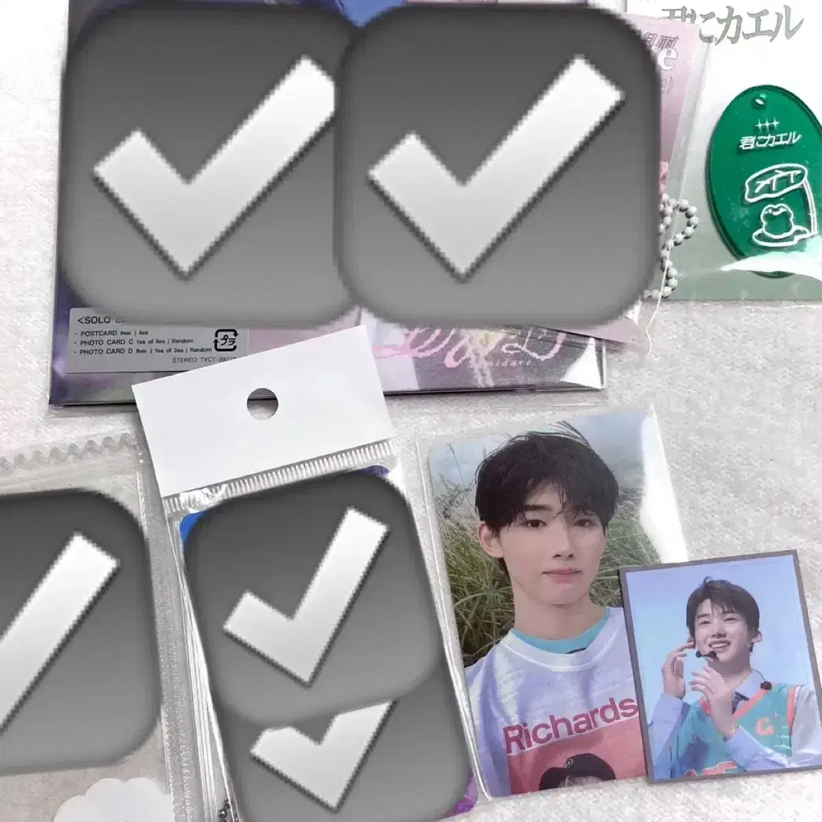 &team joe photocard memories pre-order benefit sticker samidare kimminicaeru keyring