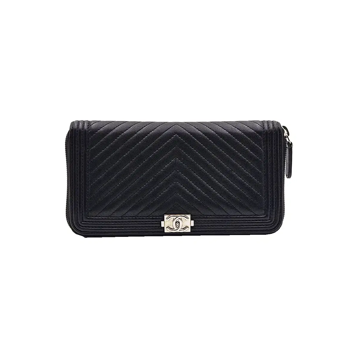 Chanel Chanel Lambskin Chevron Boy Zip Long Wallet (22 units)