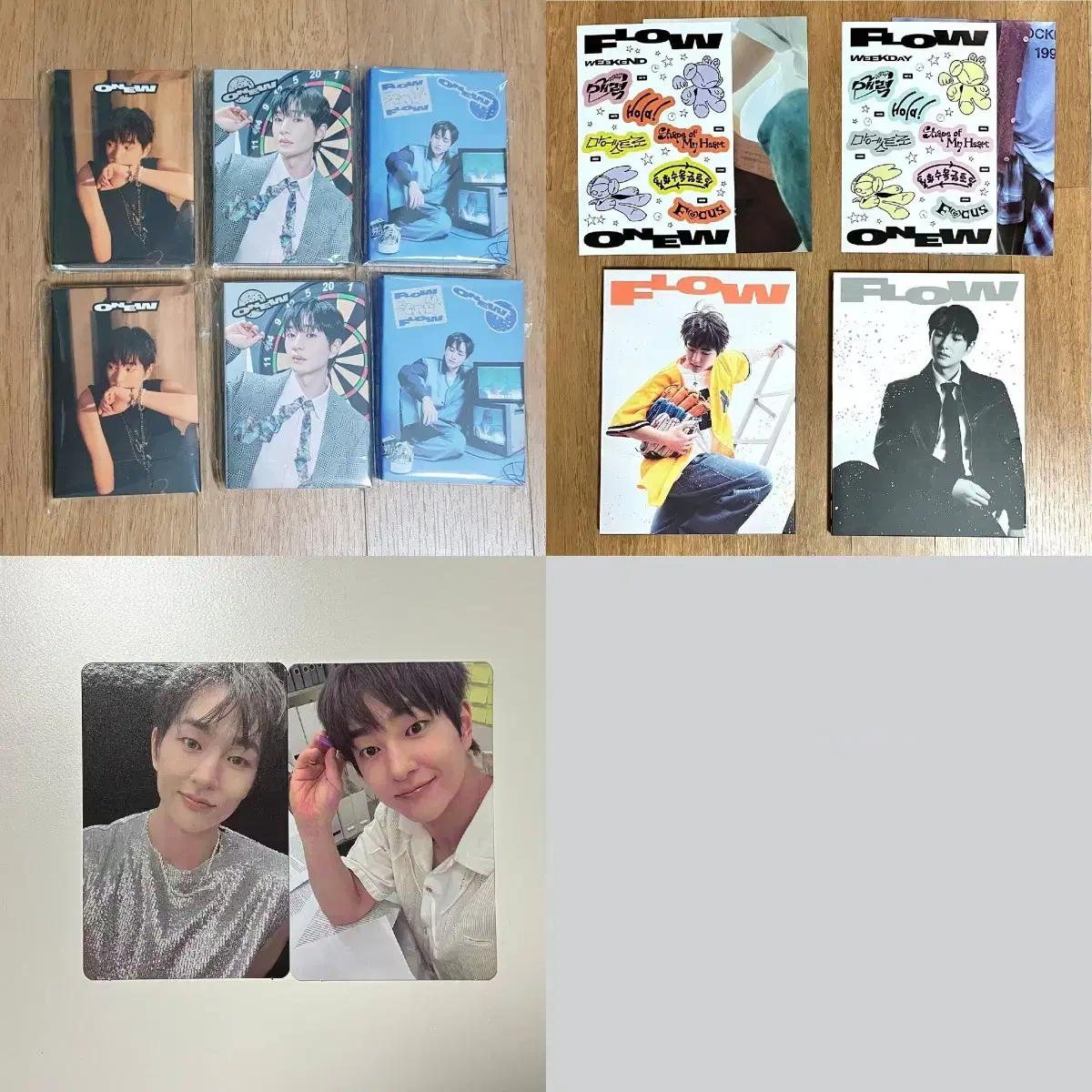 Shinee onew Flow unsealed Square album A, B, C versions (random photocard x)