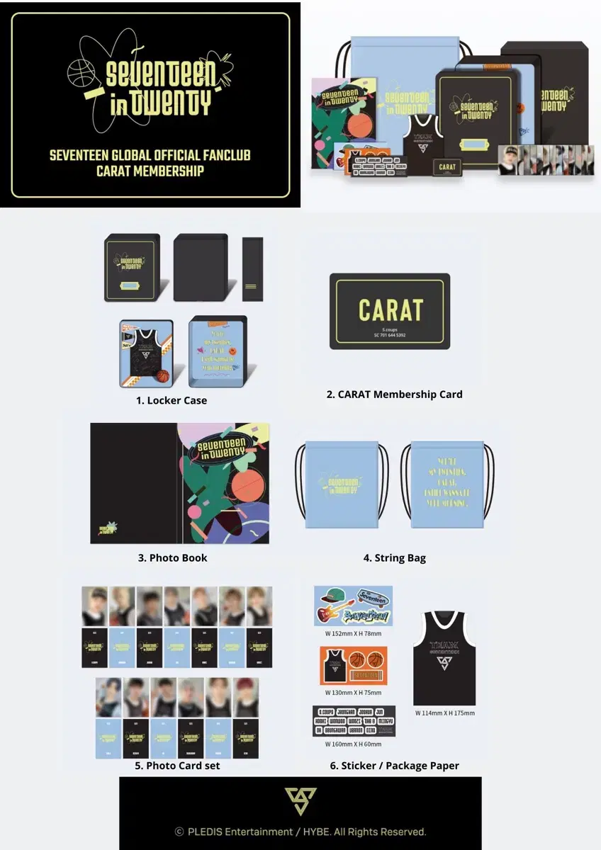 Seventeen Carat Membership for 6 kit basketball tin full set