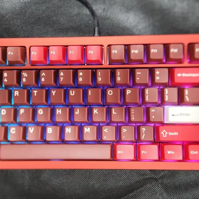 wob crush80 tkl rgb 알루미늄 유.무선 키보드 레드 상옵