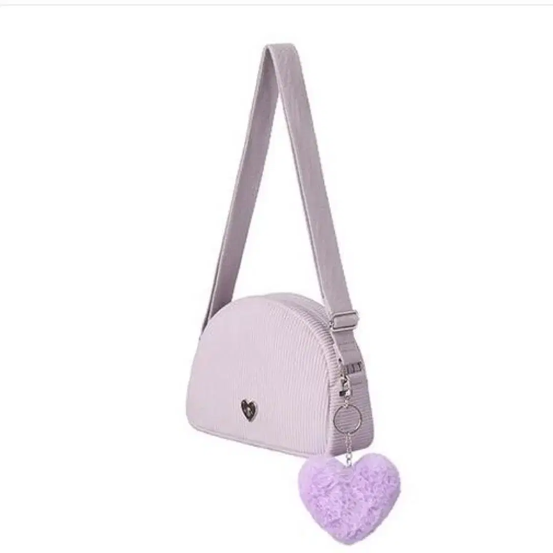 하이칙스 Heart Charm Halfmoon Bag 퍼플