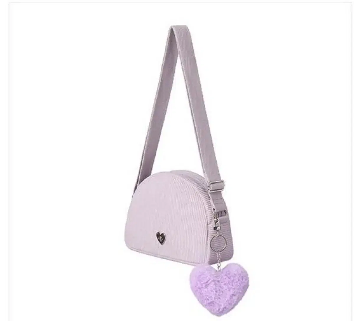 하이칙스 Heart Charm Halfmoon Bag 퍼플