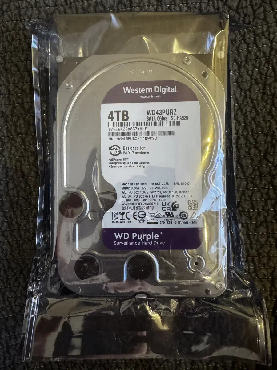 WD PURPLE 4TB HDD