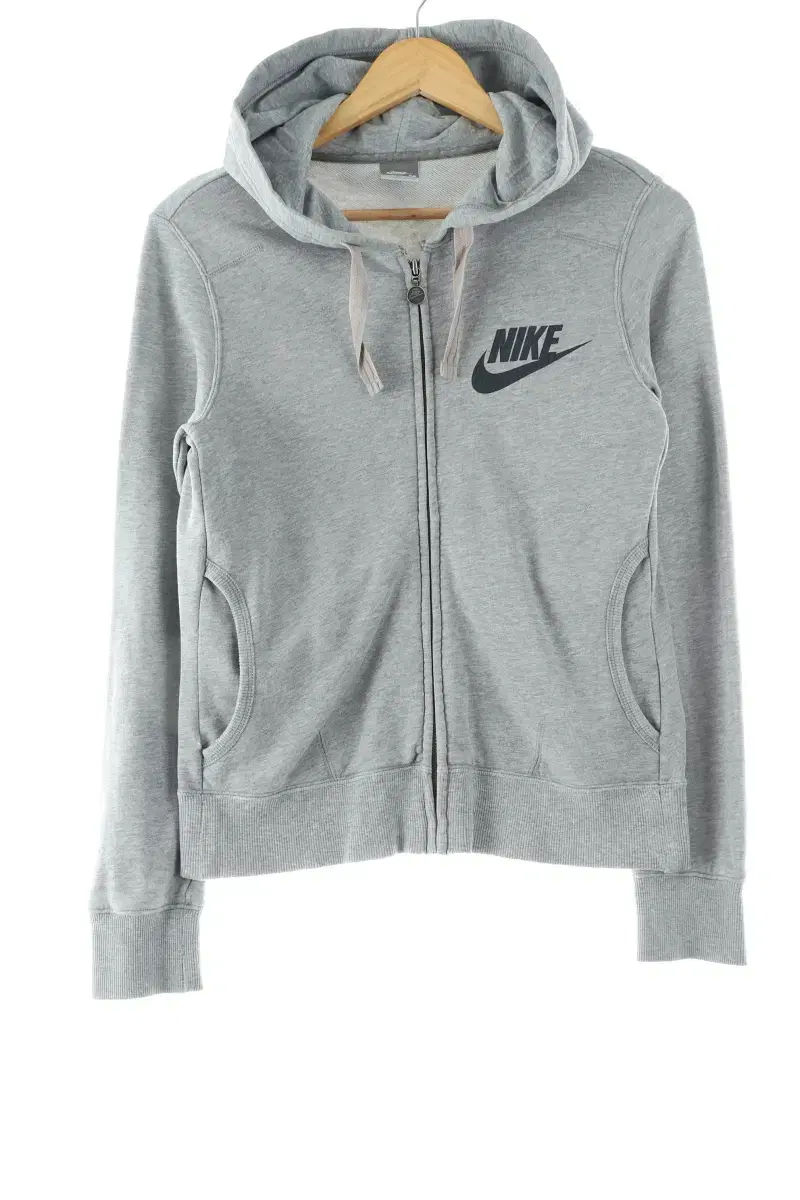 W(M) Nike Hoodie Zip Up Grey Old School Basic Fit - F216