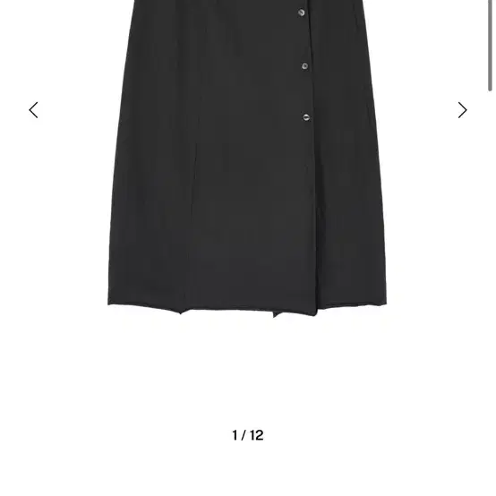 WRAP BUTTON SKIRT (CHARCOAL)