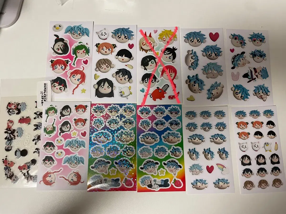 Gintama Futuristic unofficial goods Clay sticker Chapter 10 bulk WTS