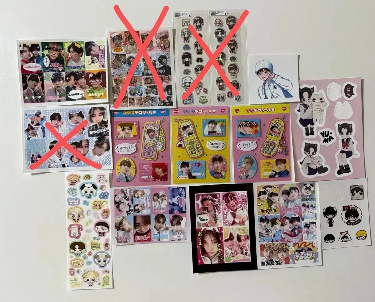 &team unofficial goods purikura, sticker sells