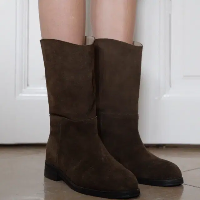 위드아웃썸머 Kinder half boots_suede brown