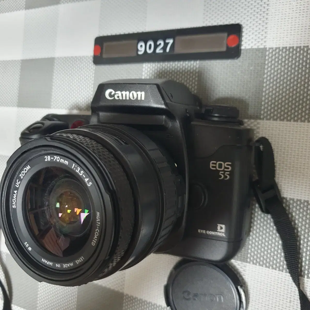 캐논 EOS 55 아이컨트롤 블랙 필름카메라 28~70mm 렌즈 장착