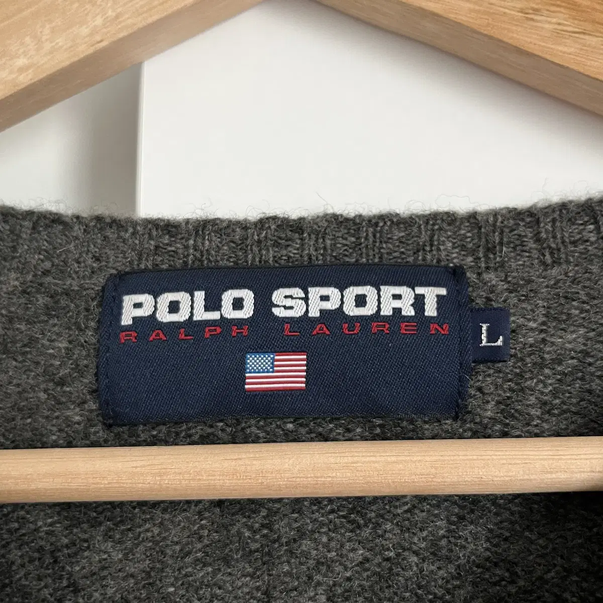 POLO RALPH LAUREN 90's wool 100% V-neck