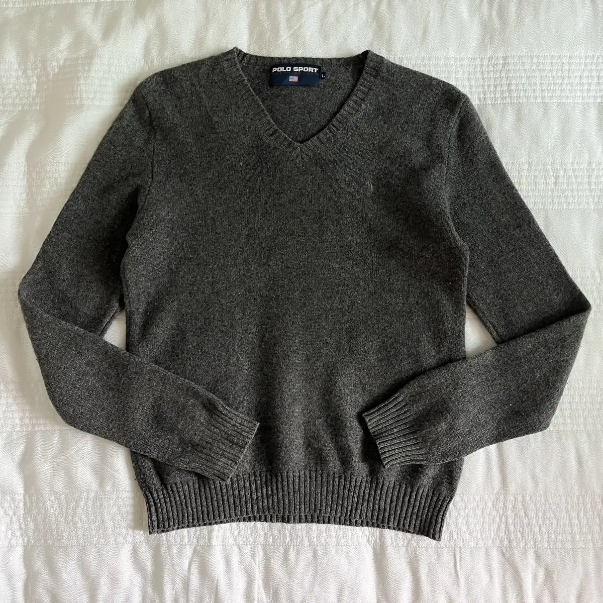 POLO RALPH LAUREN 90's wool 100% V-neck