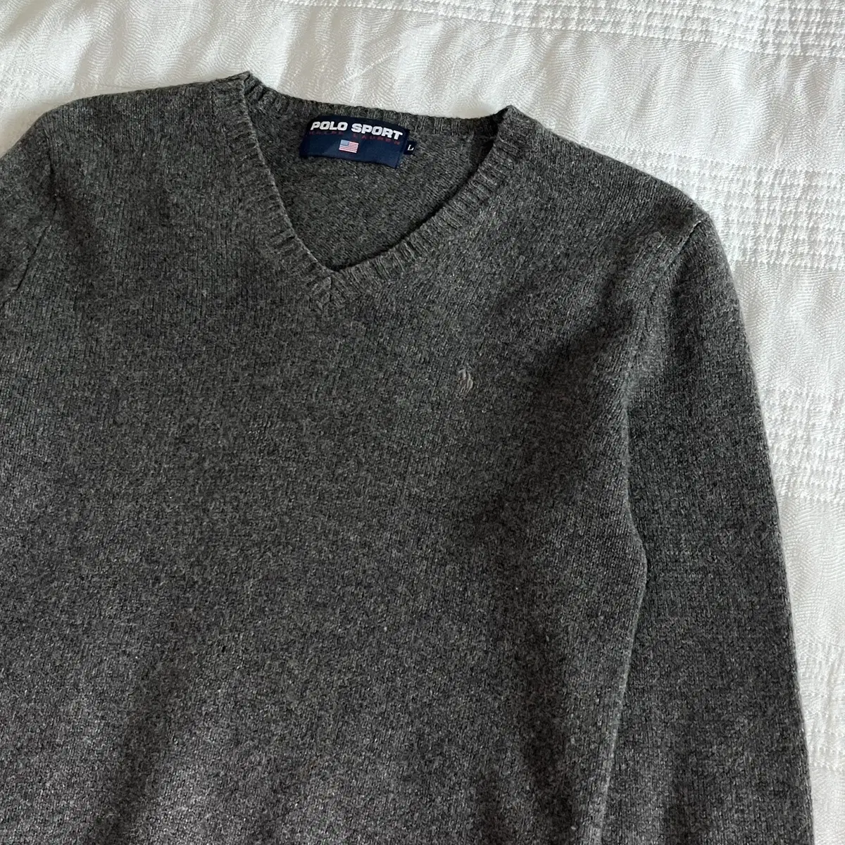 POLO RALPH LAUREN 90's wool 100% V-neck