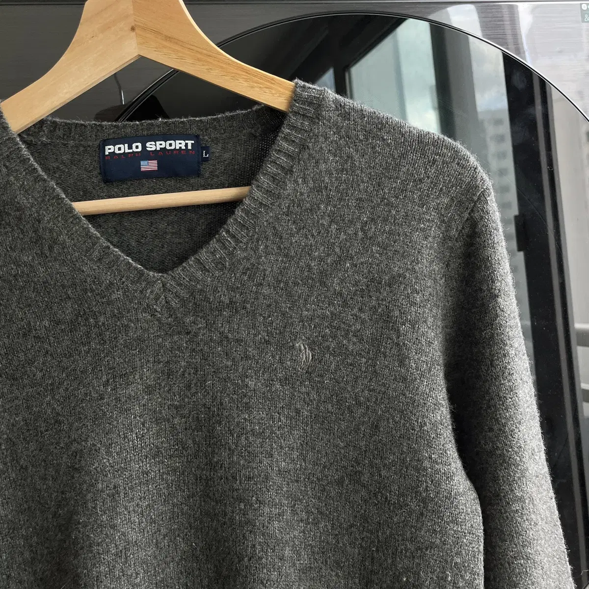 POLO RALPH LAUREN 90's wool 100% V-neck