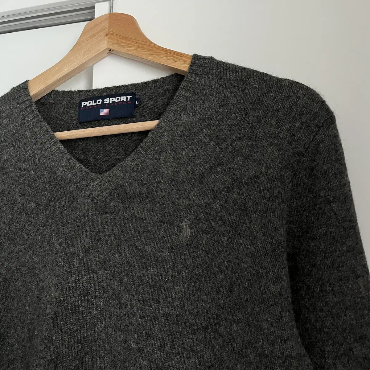 POLO RALPH LAUREN 90's wool 100% V-neck