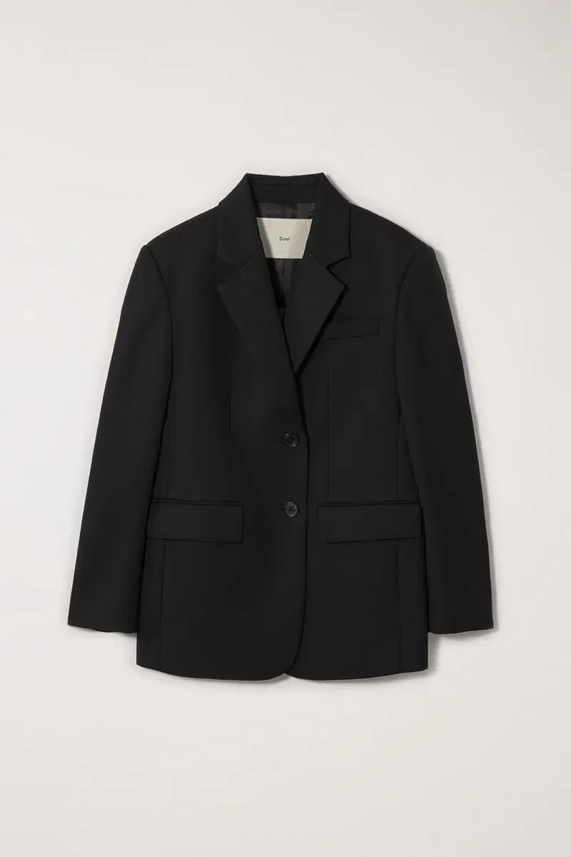 [L]ESSENTIAL 2 BUTTON WOOL BLAZER BLACK