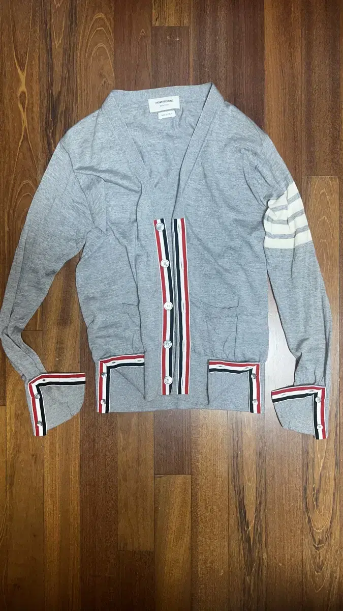 Thom Browne Merino Wool Cardigan Gray [1]