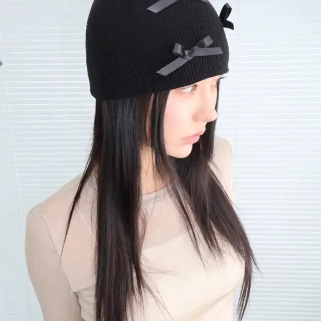 리본비니 ribbon beanie