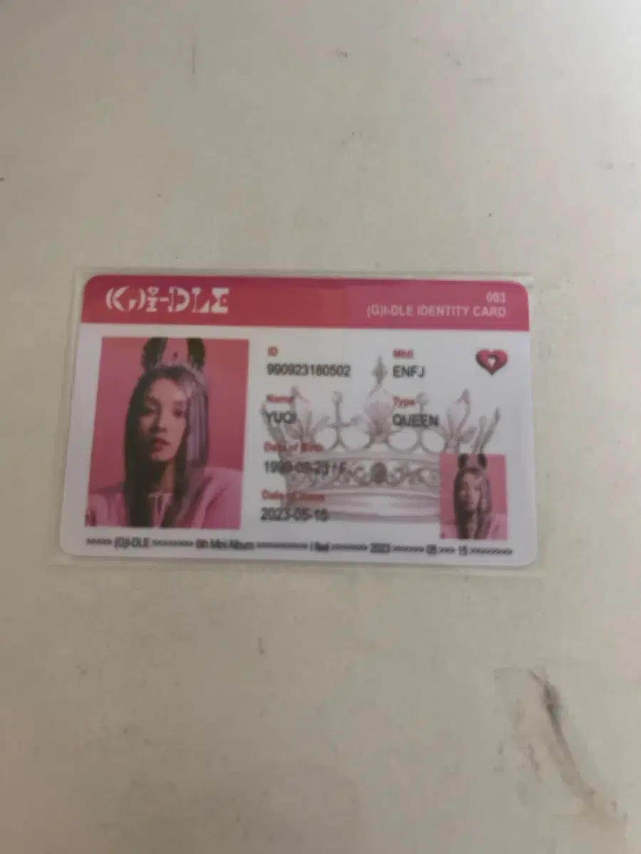 Idle yuqi IDPhotocard