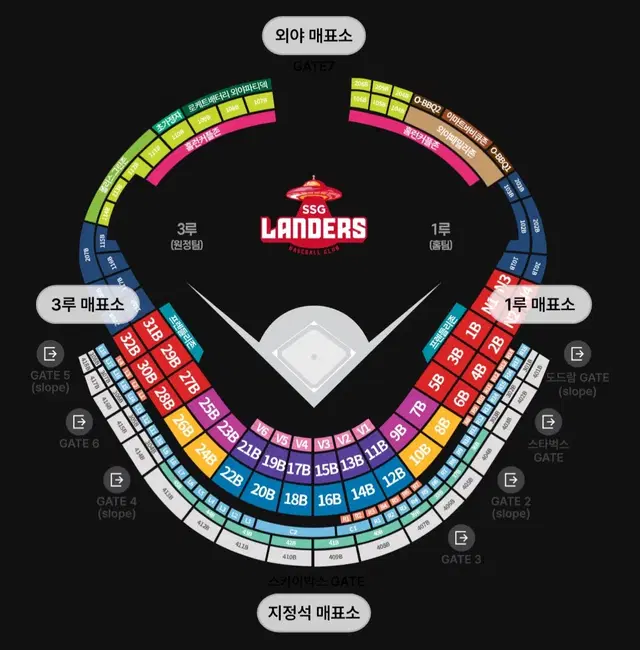 9.30 (월) 30일 SSG VS 키움 1루 내야일반석, 1루 외야일반