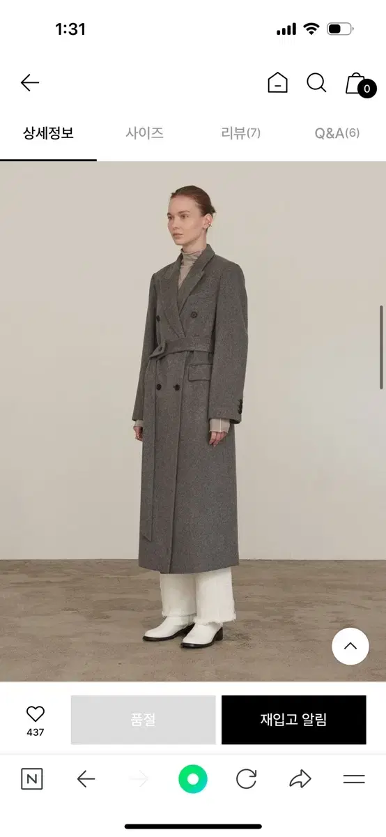 Diagonal Double Tailored Coat