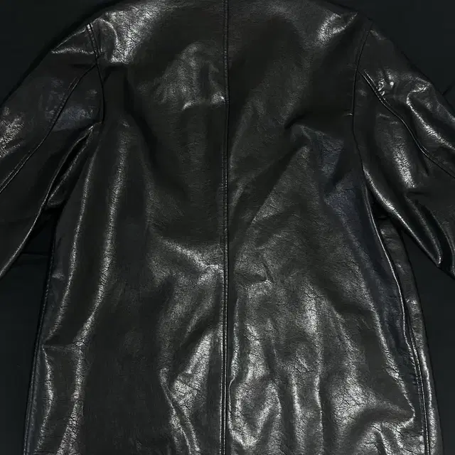 [m] youth faux leather car coat