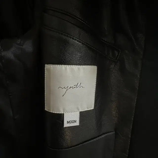 [m] youth faux leather car coat