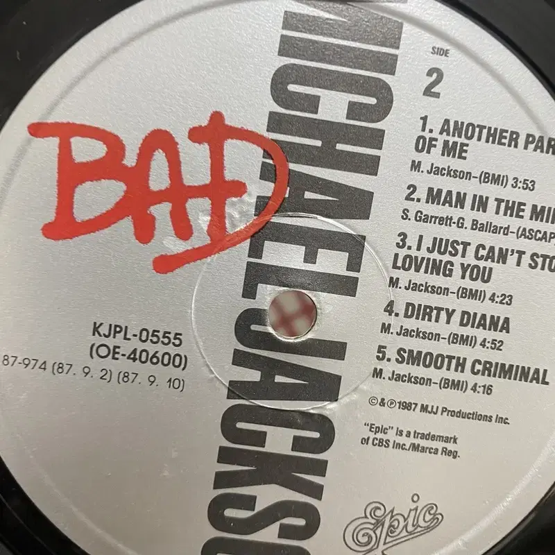 MICHAEL JACKSON - BAD LP / C1090