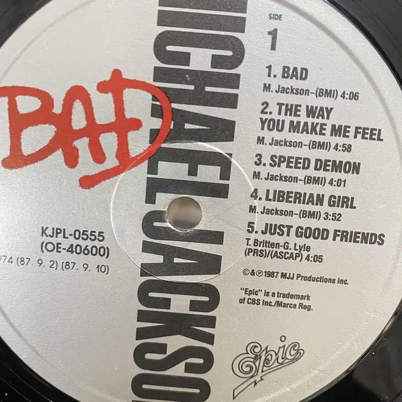 MICHAEL JACKSON - BAD LP / C1090