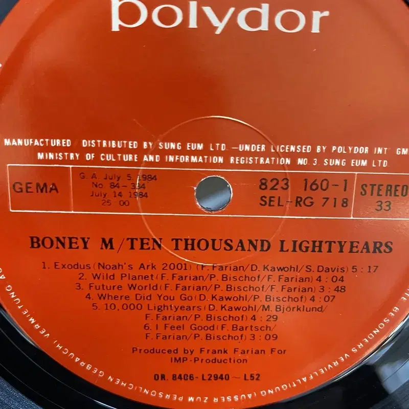 BONEY M LP / C825