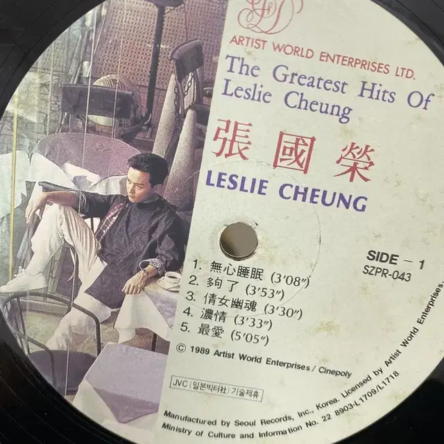 장국영 GREATEST HITS LP / C1886