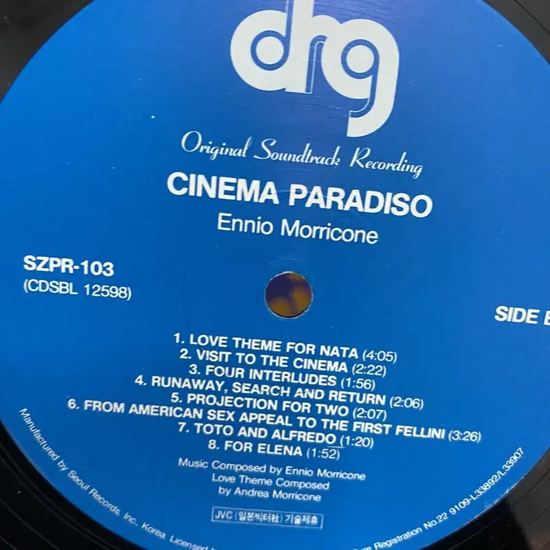 CINEMA PARADISO LP / C1927