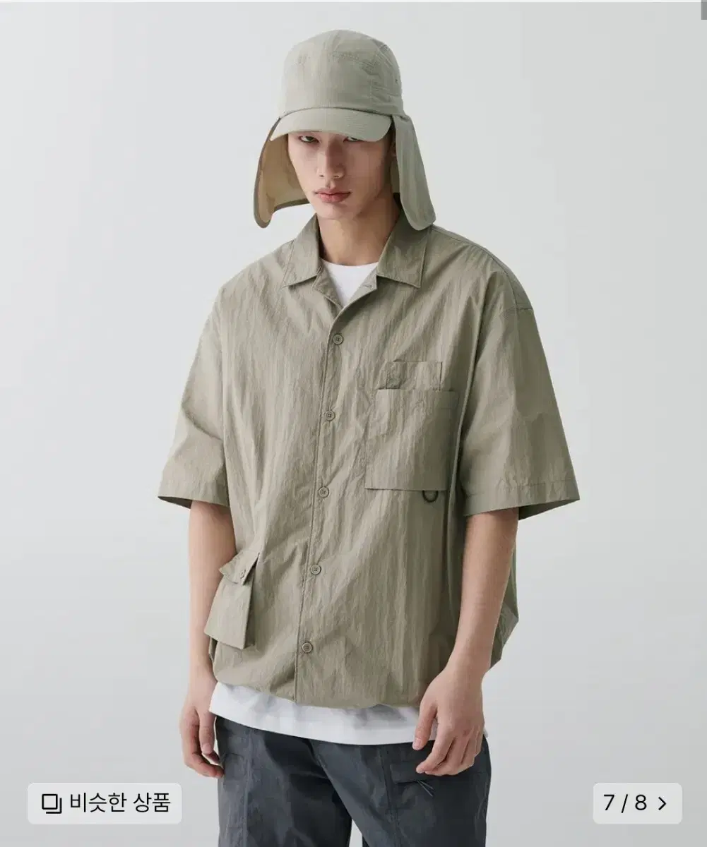 ShirtlessStandard City Leisure CN Oversized Short-Sleeved Shirt [Leaf Beige]