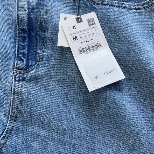 ZARA 데님 청스커트 청치마 새상품 M