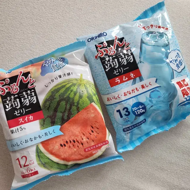 오리히로 곤약젤리 수박맛, 소다맛