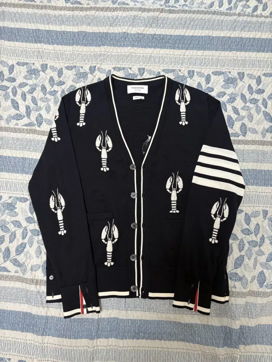 Thom Browne Lobster Merino Wool Cardigan Size 2 SS24