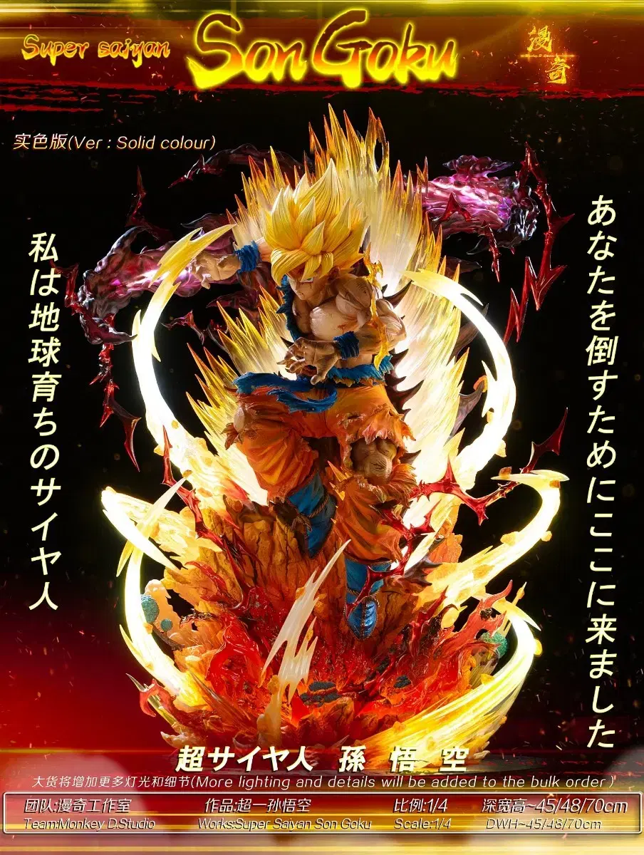 [Pre-Order] Monkey.D Dragon Ball Super Saiyan Son Goku Resin Statue