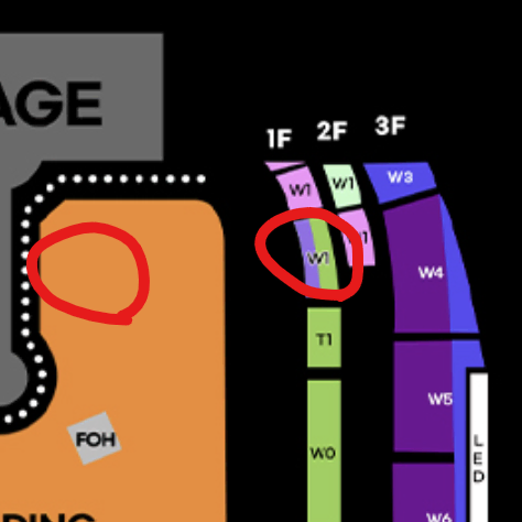 1층 W1구역 2자리 / 콜드플레이 목요일