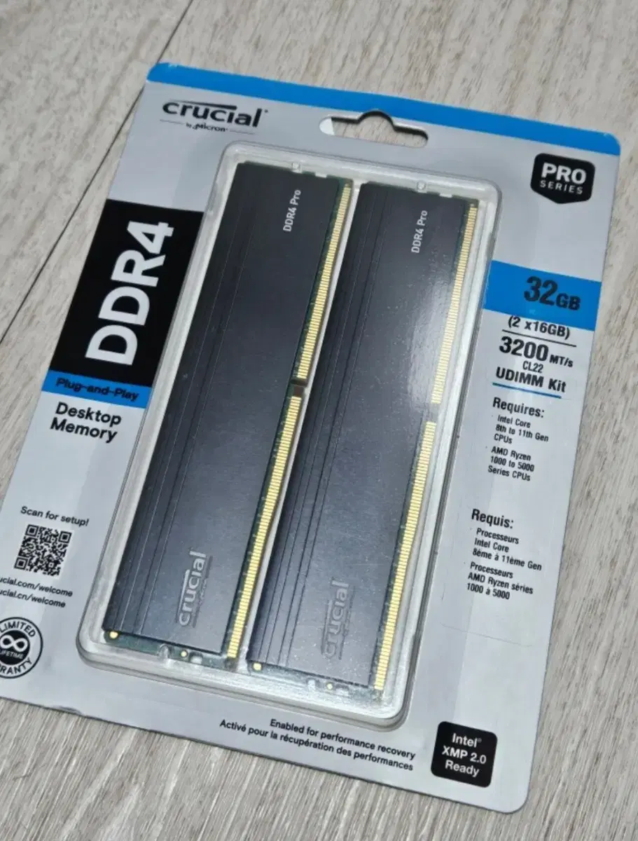 (새상품) 데스크탑용 DDR4 크루셜 프로 램  32기가