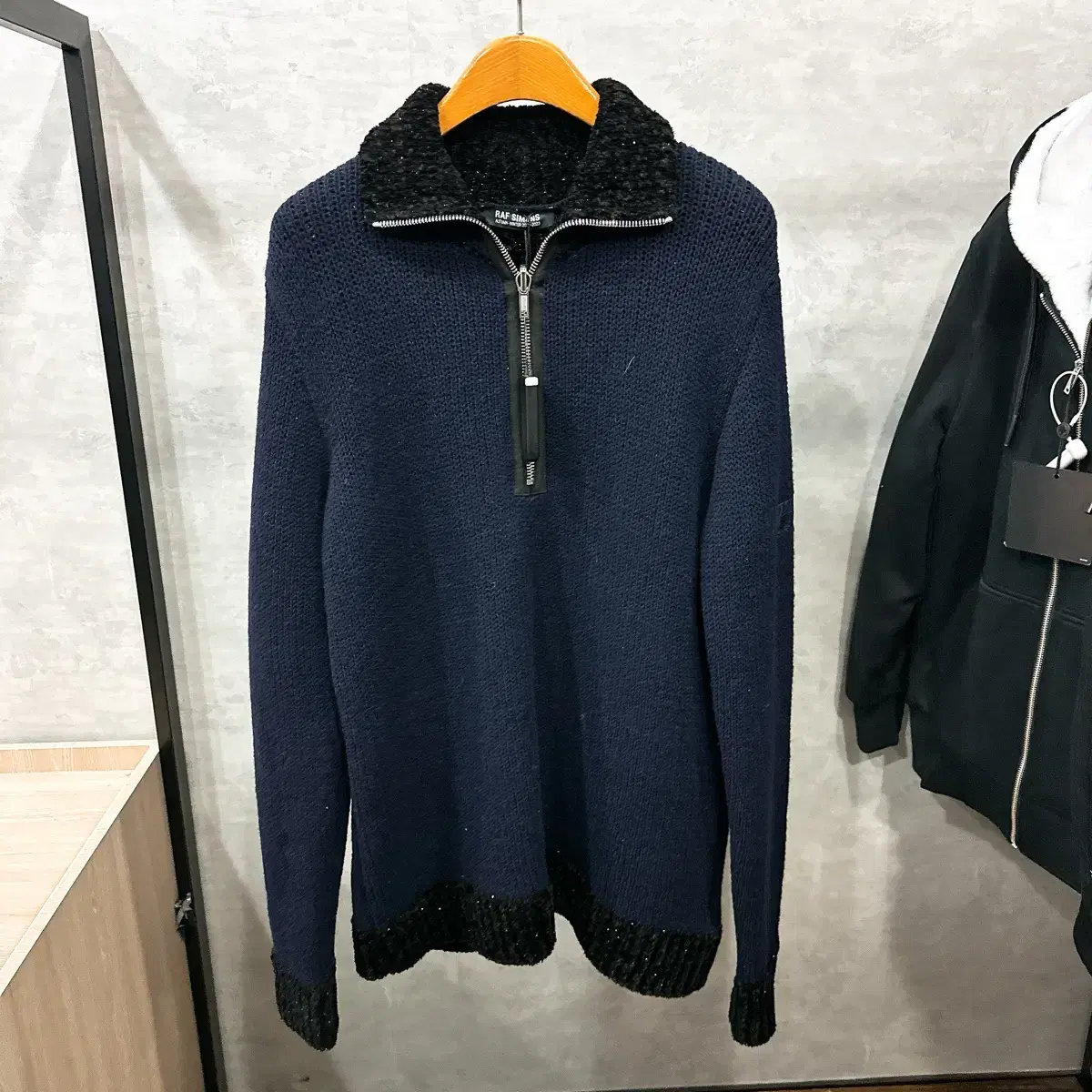 (Genuine/New) Raf Simons Men's Navy Double Layered Knit 85% off