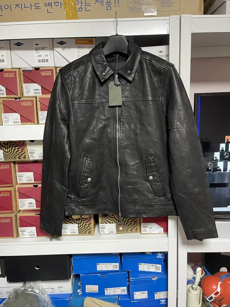 M) All Saints Lambskin Baston Jacket