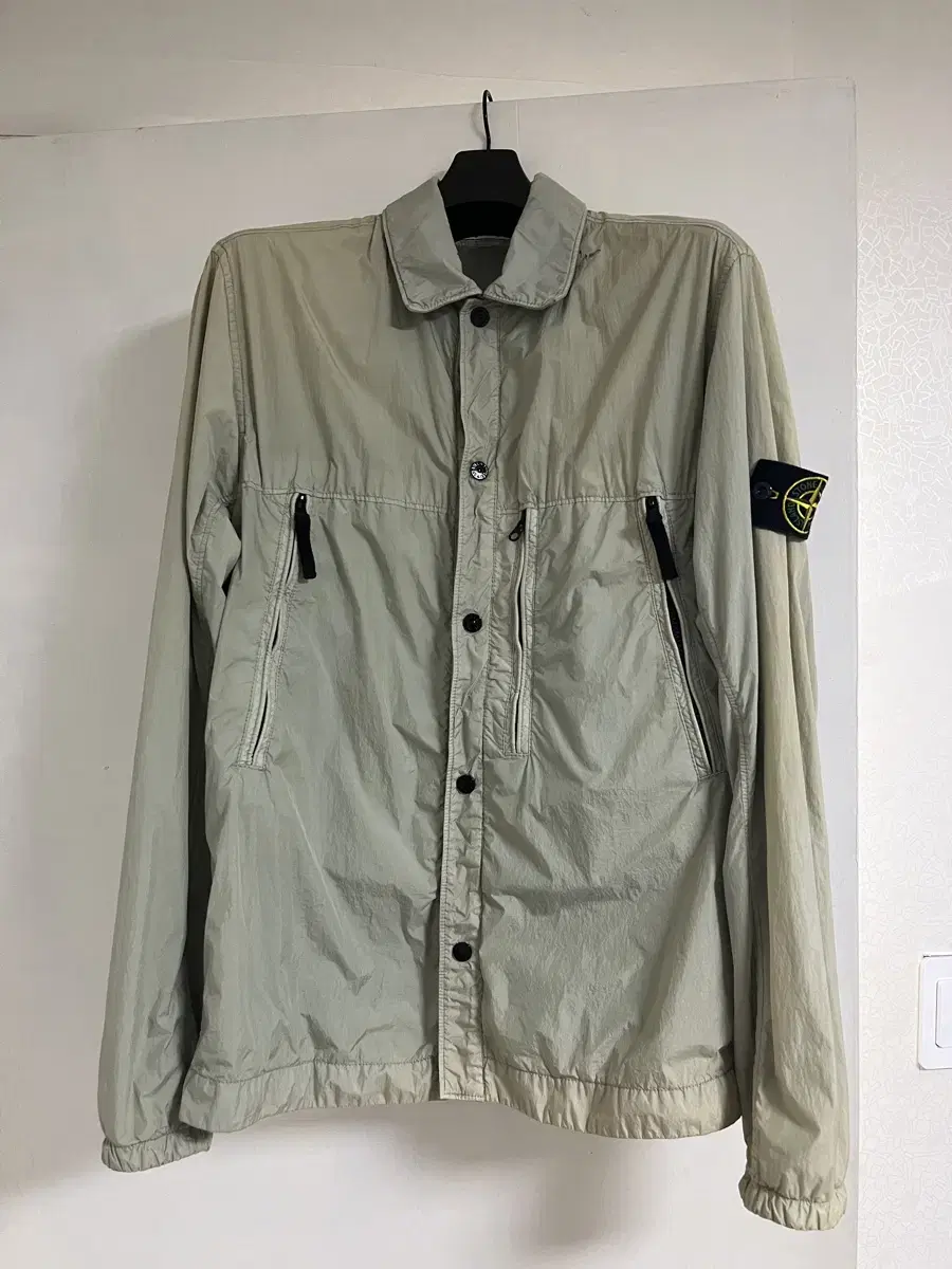 Stone Island 18FW Crinkle Wrap Overshirt Light Mint M