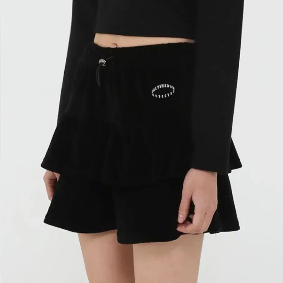 어글리쉐도우 VELVET PANTS SKIRT (BLACK)