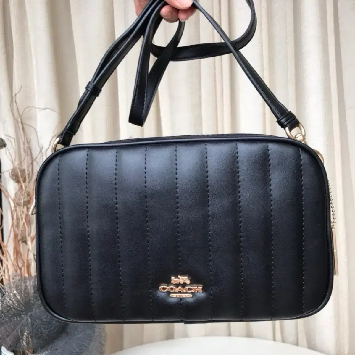 Coach Purse C1569 Jes 크로스바디 백 퀼팅 가죽