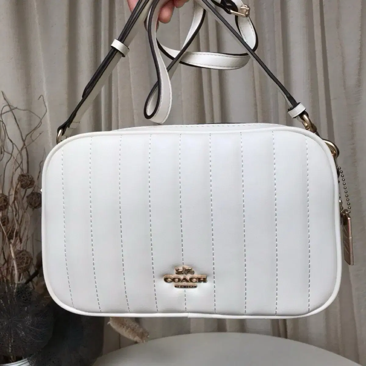 Coach Purse C1569 Jes 크로스바디 백 퀼팅 가죽