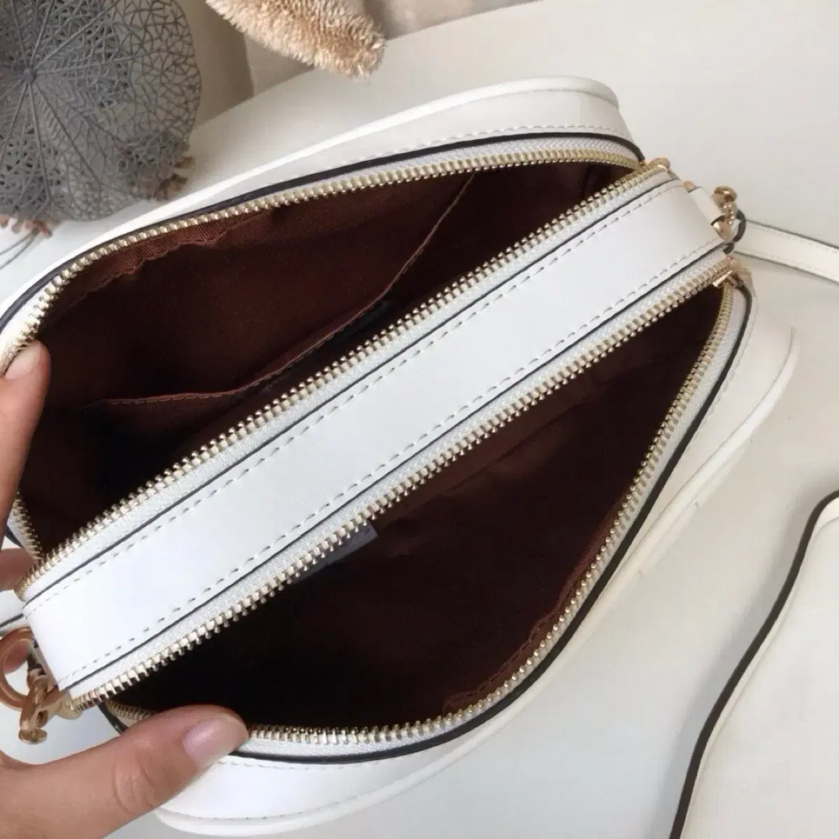 Coach Purse C1569 Jes 크로스바디 백 퀼팅 가죽