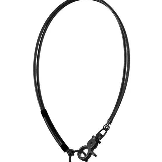 세이지가세이지 3way leather necklace(all black)