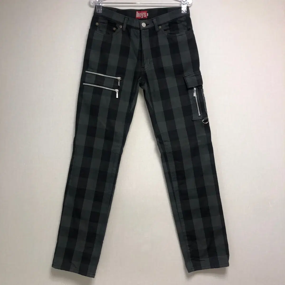 Rockstar Check Zipper Point Pants (W30)